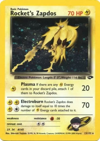 Gym Challenge - Rocket\'s Zapdos Holo