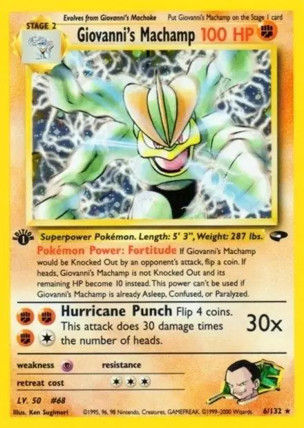 Gym Challenge - Giovanni\'s Machamp Holo