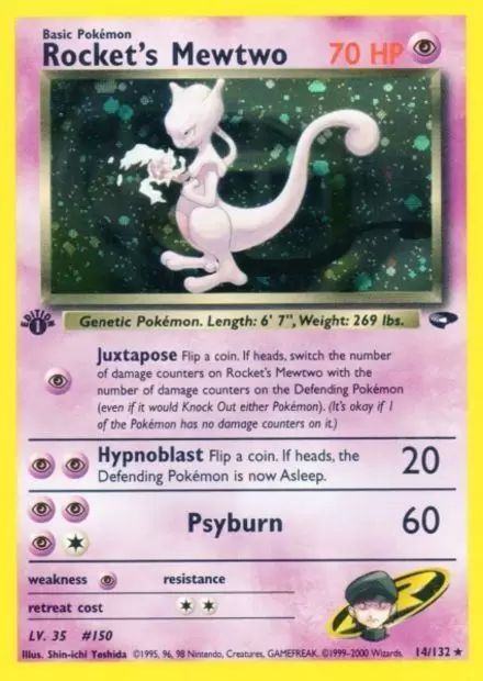 Gym Challenge - Rocket\'s Mewtwo Holo