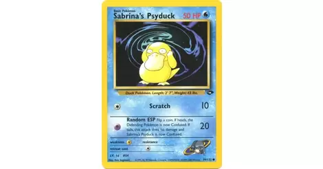 Sabrina's Psyduck 99/132 1ST EDITION Gym Challenge Set Pokemon Card NEAR MINT