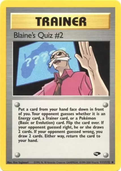 Gym Challenge - Blaine\'s Quiz #2
