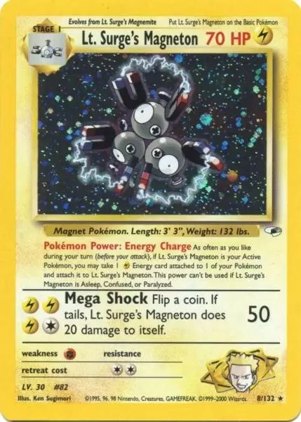 Gym Heroes - Lt. Surge\'s Magneton Holo