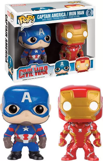 POP! MARVEL - Civil War - Captain America And Iron Man 2 Pack