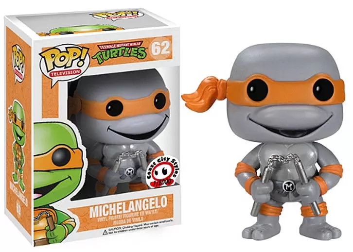 POP! Television - Teenage Mutant Ninja Turtles - Michelangelo Grayscale