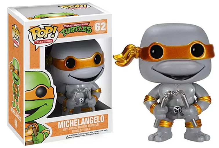 POP! Television - Teenage Mutant Ninja Turtles - Michelangelo Grayscale Metallic