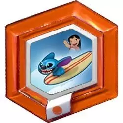 Power Discs Disney Infinity - Hangin\' Ten Stitch With Surfboard (Clear Orange)