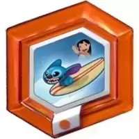 Hangin' Ten Stitch With Surfboard (Clear Orange)