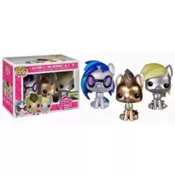 My Little Pony - DJ Pon-3, Dr Hooves And Derpy Hooves Metallic 3 Pack
