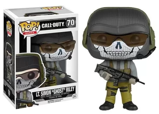 Funko Pop! Games Call of Duty Lt. Simon (Ghost) Riley Figure #70 - US,  simon ghost riley face 