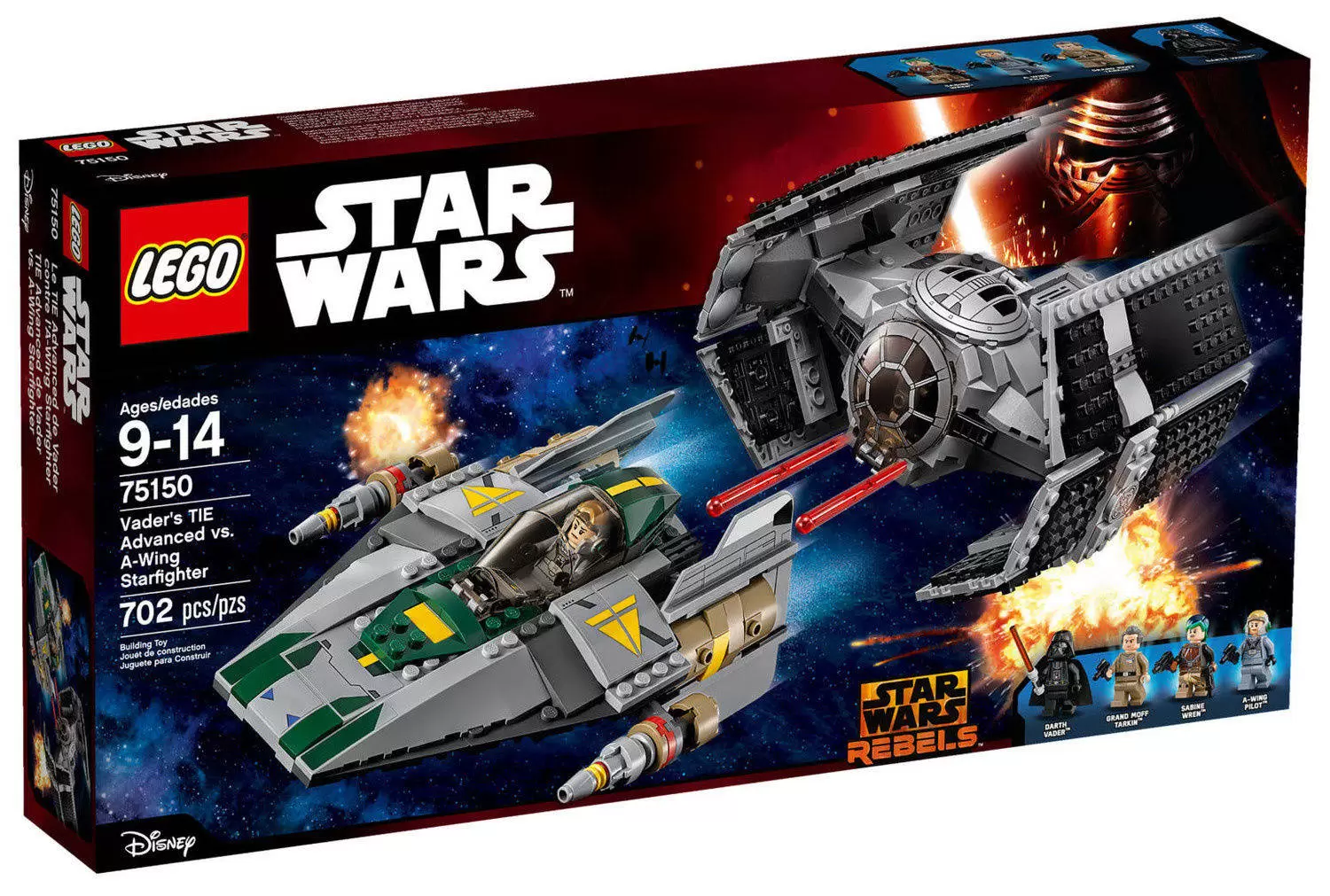 LEGO Star Wars - Vader\'s TIE Advanced vs. A-wing Fighter