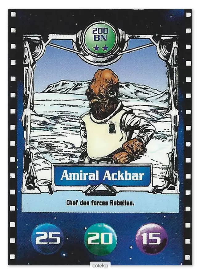 Cartes BN : Le défi du Jedi - Amiral Ackbar
