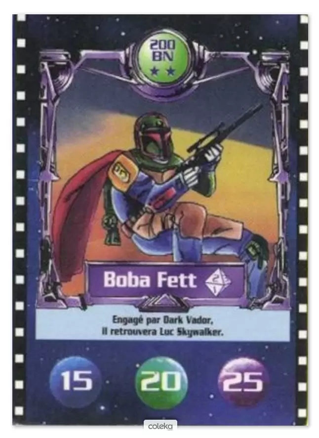 Cartes BN : Le défi du Jedi - Boba Fett (version 2)