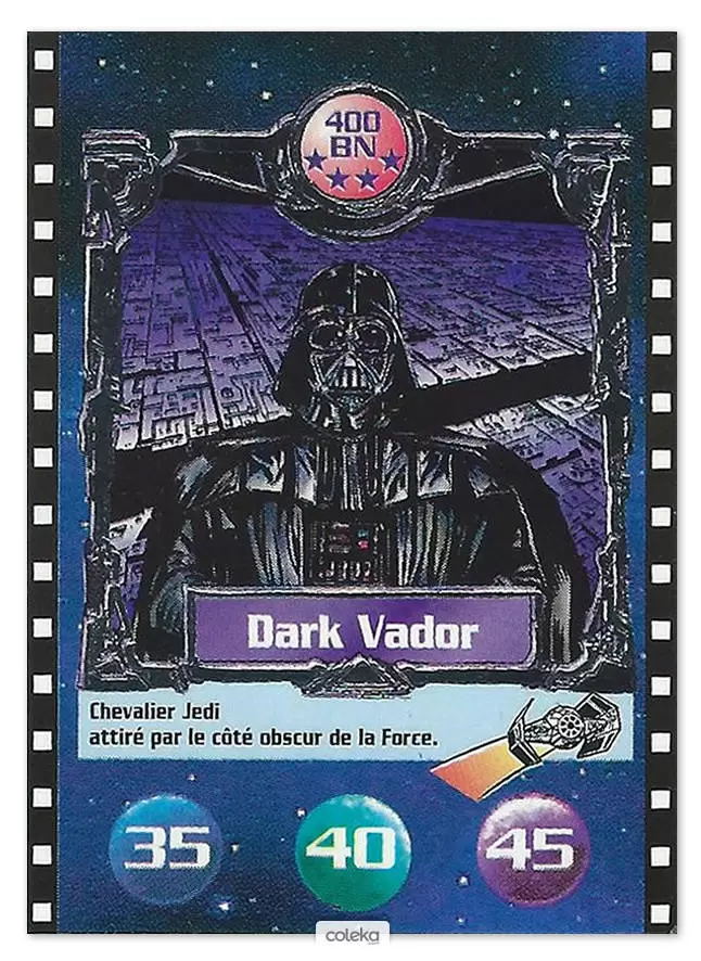 Cartes BN : Le défi du Jedi - Dark Vador