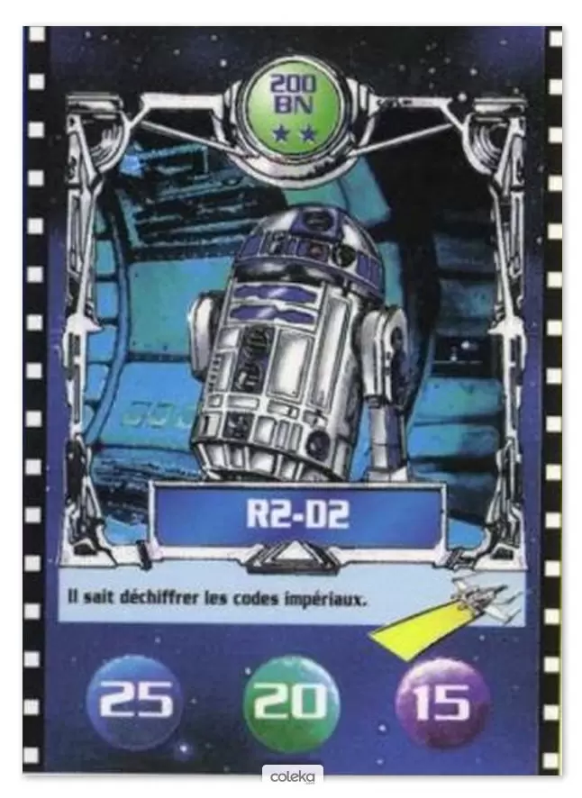 Cartes BN : Le défi du Jedi - R2-D2 (version 2)