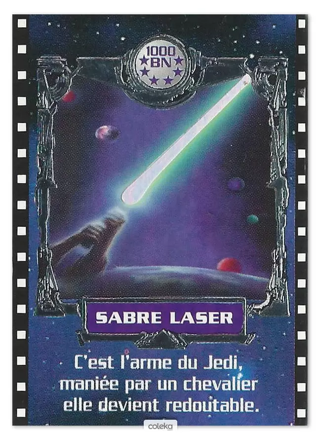 Cartes BN : Le défi du Jedi - Sabre Laser