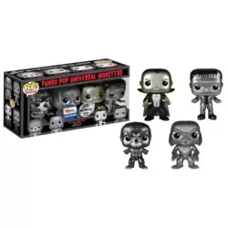 Universal Monsters - The Wolf Man, The creature From The Black Lagoon, Dracula and Frankeinstein Metallic