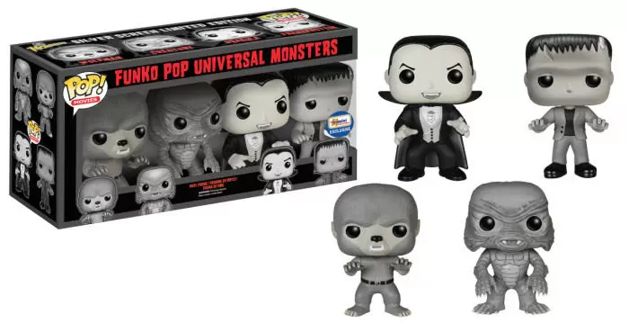POP! Movies - Universal Monsters - The Wolf Man, The creature From The Black Lagoon, Dracula and Frankeinstein