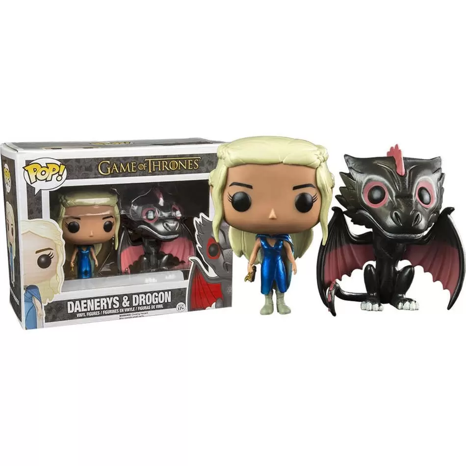 POP! Game of Thrones - Game Of Thrones - Daenerys and Drogon Metallic Combo Pack
