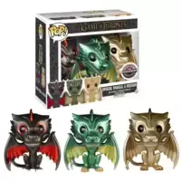 Game of Throne - Drogon, Rhaegal and Viserion Metallic