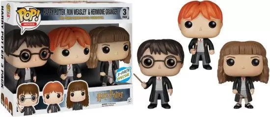 POP! Harry Potter - Harry Potter, Ron Weasley and Hermione Granger 3 pack