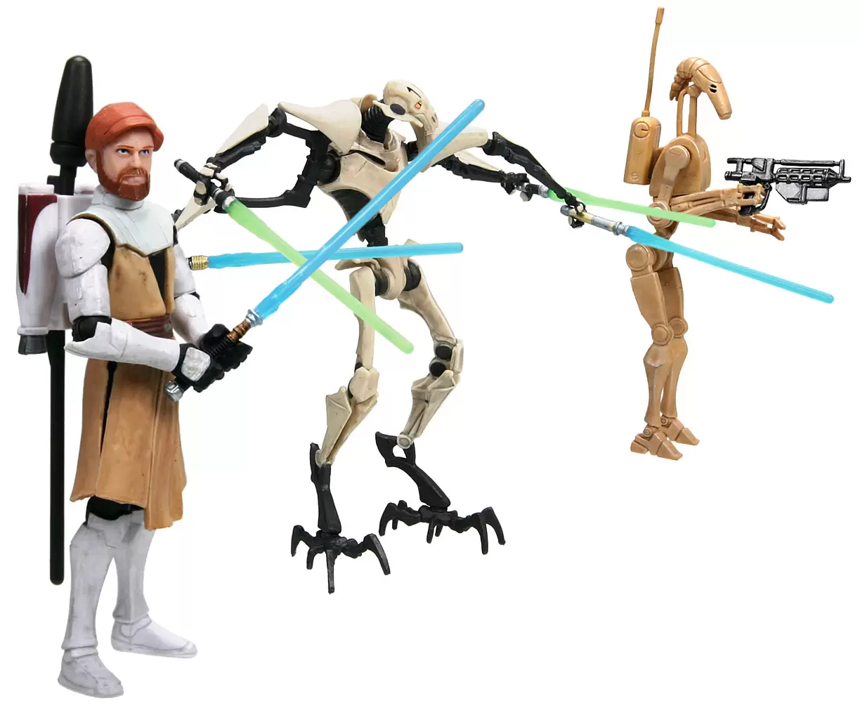 The Clone Wars (TCW 2008) - Commemorative DVD Collection - General Grievous, Obi-Wan Kenobi, and Battle Droid