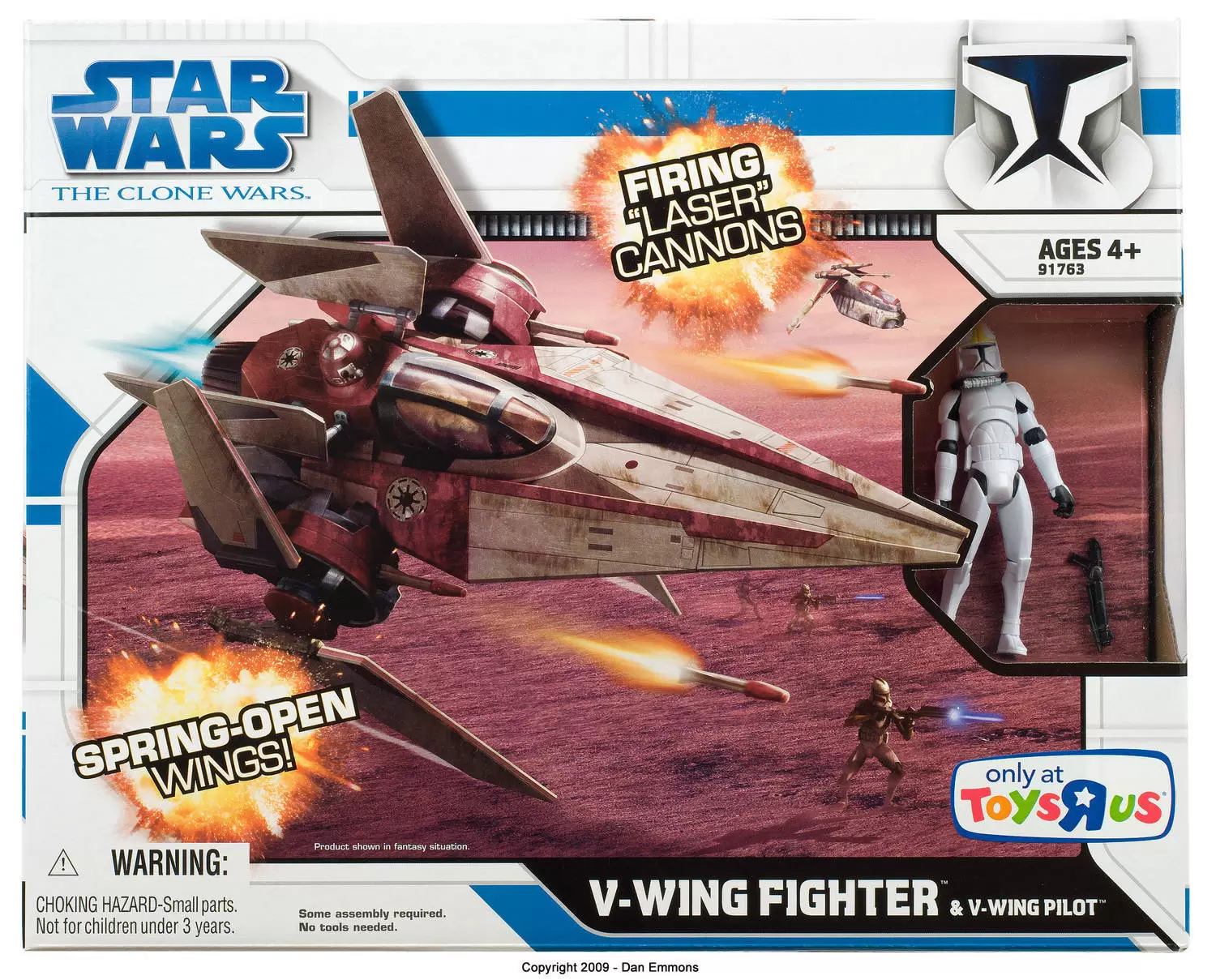 V-Wing Fighter & V-Wing Pilot - The Clone Wars (TCW 2008) action 