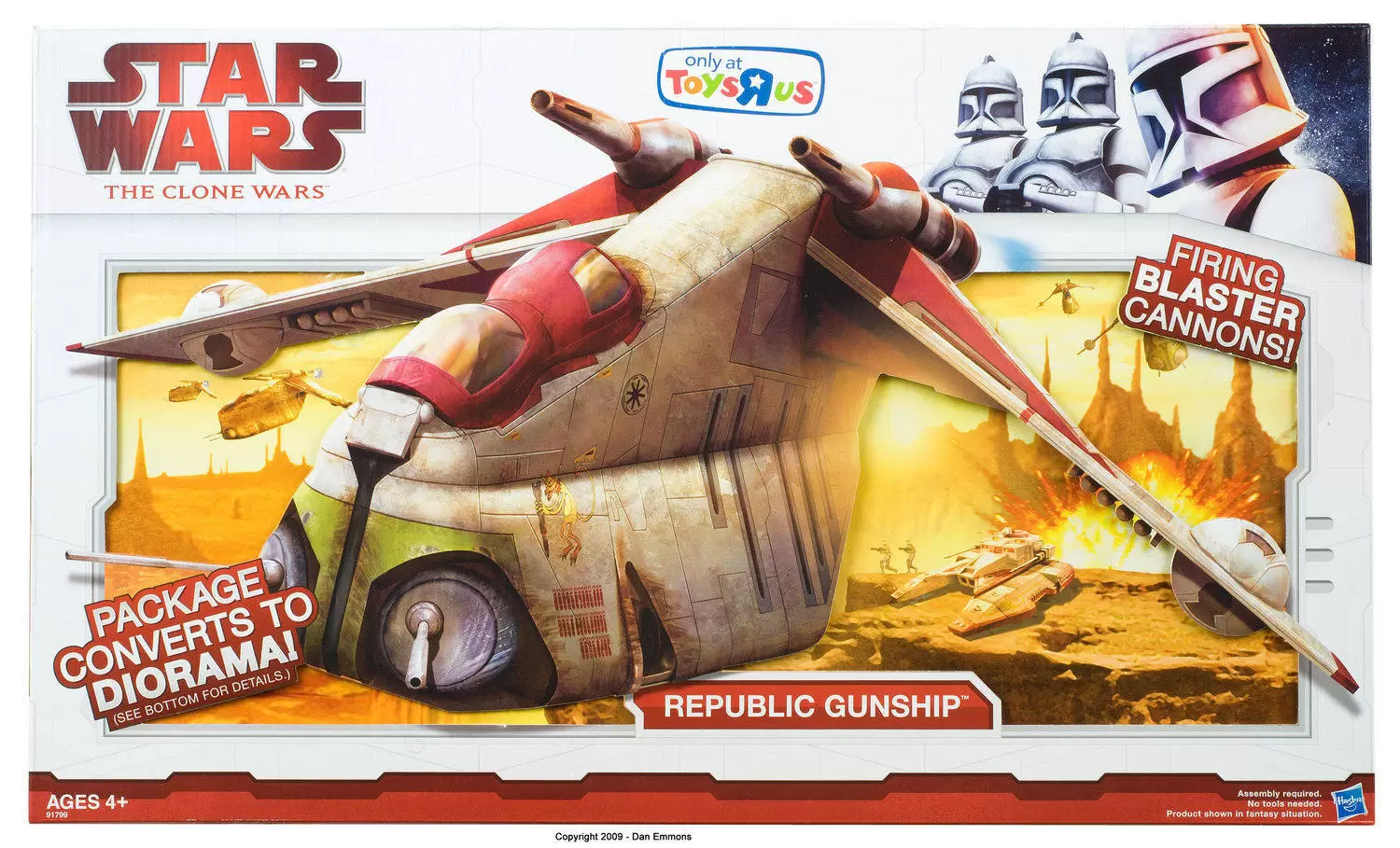 Republic Gunship (Crumb Bomber) - The Clone Wars (TCW 2009) action