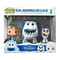 Frozen - Elsa, Marshmallow And Olaf 3 pack