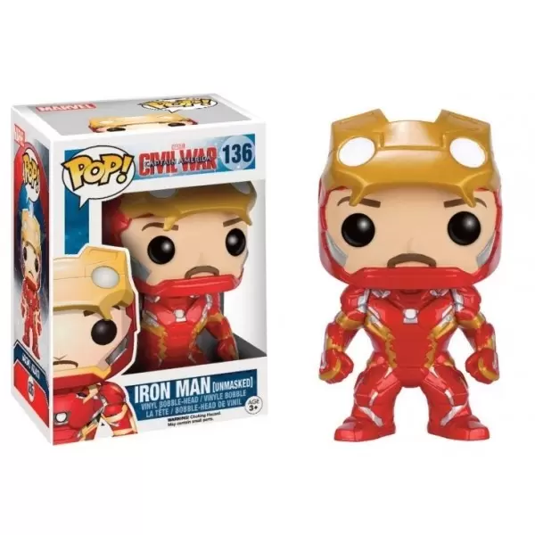 grond interview Voorbereiding Civil War - Iron Man Unmasked - POP! MARVEL action figure 136