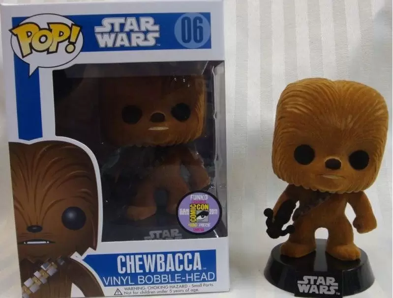 Draaien De daadwerkelijke Sportman Chewbacca Flocked SDCC - POP! Star Wars action figure 6