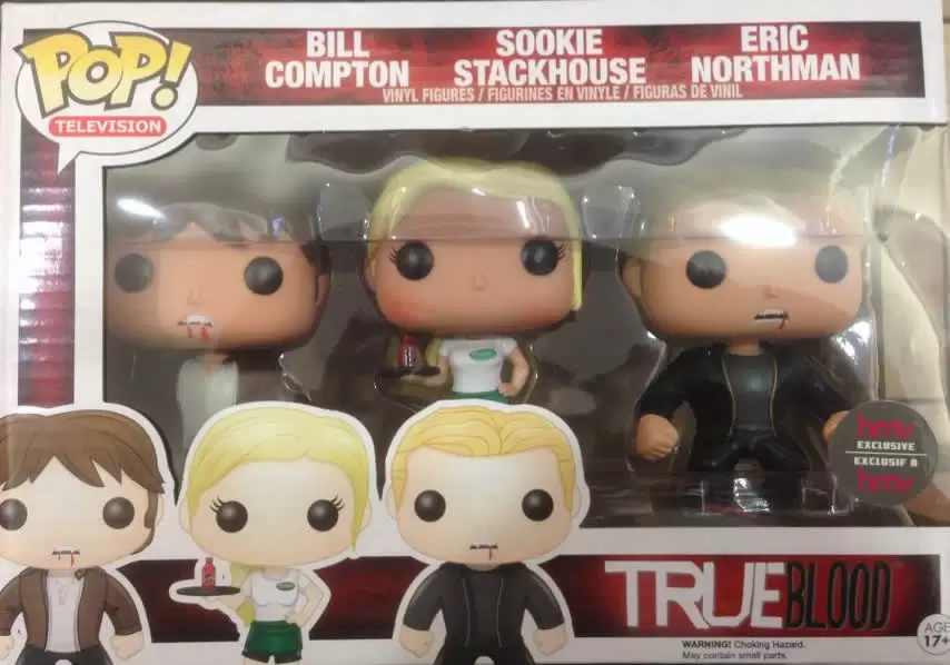 POP! Television - True Blood - Bill Compton, Sookie Stakhouse And Eric Northman 3 Pack