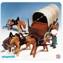 Covered Wagon and Horse
