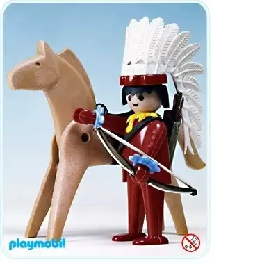 Far West Playmobil - Indian With Horse