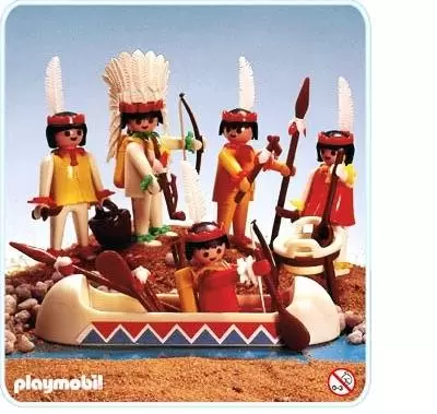 Playmobil Indians Native American Canoe 