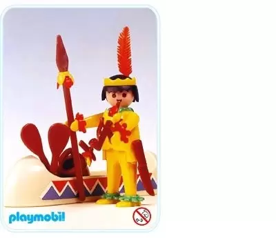 Far West Playmobil - Indian with canoe