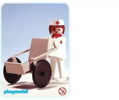 Playmobil Hôpital & Sauveteurs - Infirmière et fauteuil roulant