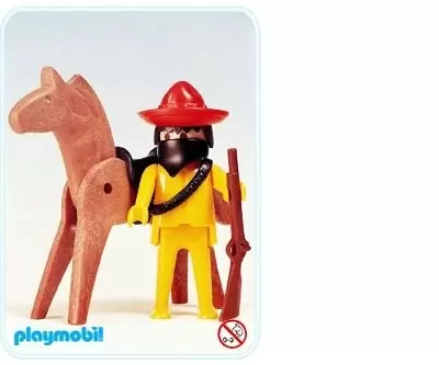 Far West Playmobil - Mexican Bandit with Horse