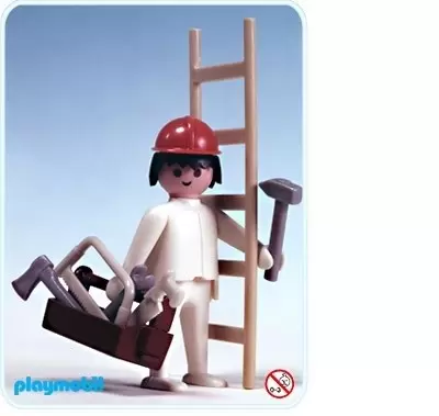 Playmobil Chantier - Ouvrier avec charpentier