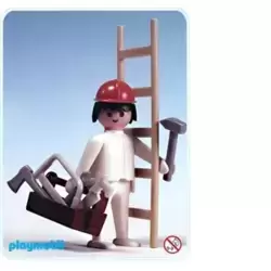 Worker with Ladder