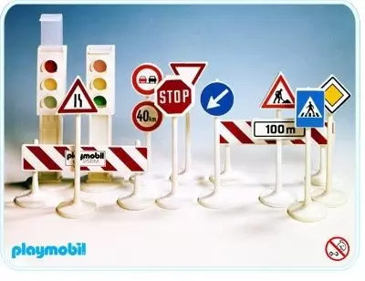 Playmobil Policier - Panneaux de circulation