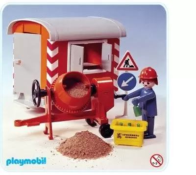 Playmobil Builders - Construction Trailer and Cement Mixer