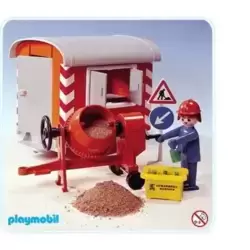 Construction Trailer and Cement Mixer