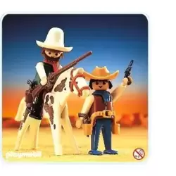 2 Cowboys and horse