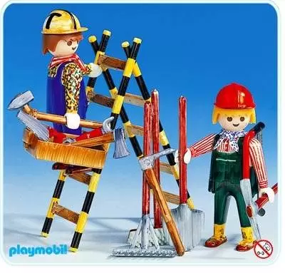 Playmobil COLOR - 2 ouvriers avec échelle