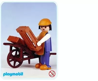 Playmobil Chevaliers - Artisan et brouette