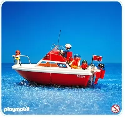 Bateau moteur à cabine - Playmobil Port & Plaisance 3498
