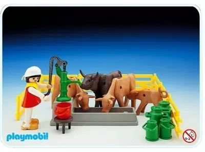 Playmobil Fermiers - Bovins et abreuvoir