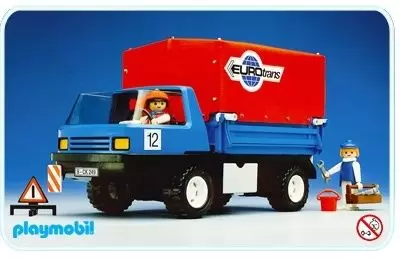 Playmobil dans la ville - Camion bleu et rouge