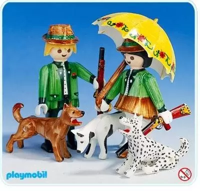 Playmobil COLOR - Couple de chasseurs avec chiens