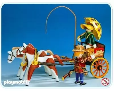 Playmobil COLOR - Couple du Far West et charrette